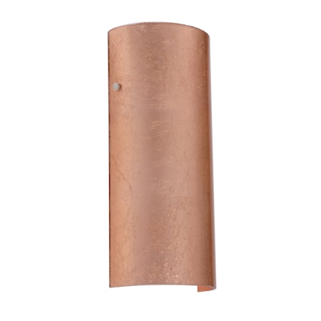 Besa Lighting Torre 14 Wall Sconce, Copper Foil, Polished Nickel Cap Finish, 1x8W LED 8192CF-LED-PN